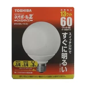 EFG15EL13ZJ (東芝)｜60W形｜電球形蛍光灯｜電材堂【公式】