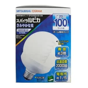 EFG25ED/20N (オーム電機(OHM))｜100W形｜電球形蛍光灯｜電材堂【公式】