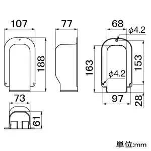 LDWA-70-W (因幡電工)｜因幡電工 スリムダクトLD｜エアコン部材｜電材