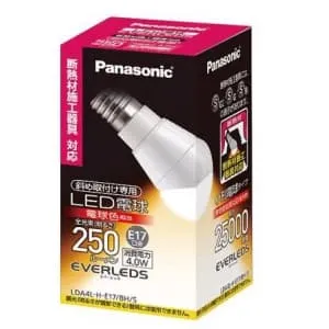 LDA4L-H-E17/BH/S (パナソニック)｜斜め付け専用｜LED電球｜電材堂【公式】