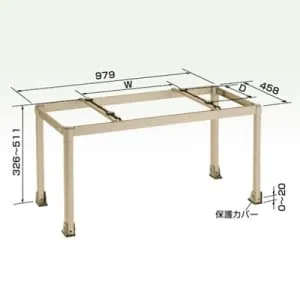 K-AH85C (オーケー器材)｜オーケー器材 アルミ製据付架台 《アルミ