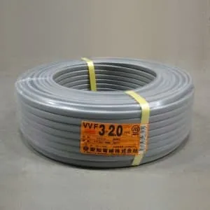 VVF2.0×3C×100mコゲチャ (カワイ電線)｜3心｜電線(ケーブル)｜電材堂