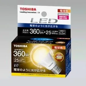 LDA5L-G-E17/S (東芝)｜電球色相当｜LED電球｜電材堂【公式】