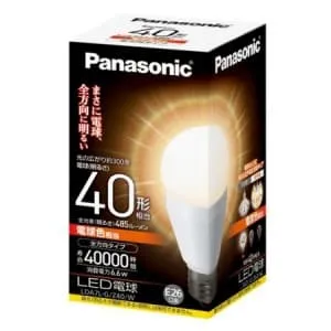 LDA7L-G/K40/W (パナソニック)｜40W形相当(全光束485lm以上)｜LED電球