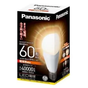 LDA10L-G/Z60/W (パナソニック)｜60W形相当(全光束810lm以上)｜LED電球