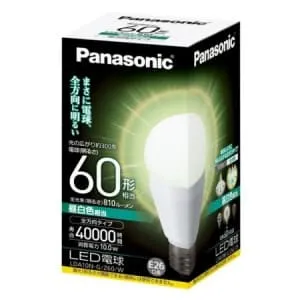 LDA10N-G/Z60/W (パナソニック)｜60W形相当(全光束810lm以上)｜LED電球