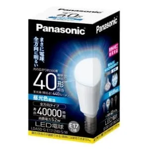 LDA5D-G-E17/Z40/S/W (パナソニック)｜昼光色相当｜LED電球｜電材堂