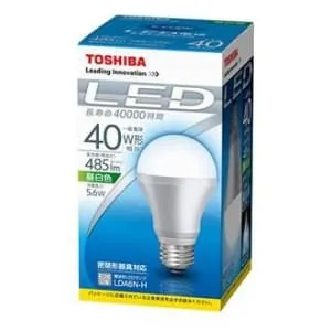 LDA6N-H (東芝)｜40W形相当(全光束485lm以上)｜LED電球｜電材堂【公式】