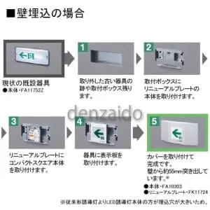 FK11724 (パナソニック)｜リニューアルプレート｜業務用照明器具｜電材