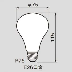 LB100V60W-NA (東芝)｜ブルーソフトランプ｜白熱電球｜電材堂【公式】