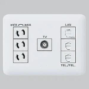 マルチメディアコンセントWTF1681W WTF342659W (パナソニック)｜マルチメディアコンセント｜配線器具
