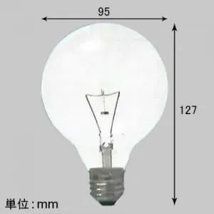 GC100V-95W/95 (アサヒ)｜直径95mm｜白熱電球｜電材堂【公式】