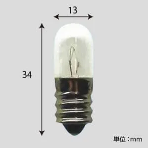 T13E12110V-5W (アサヒ)｜T13タイプ(直径13mm)｜白熱電球｜電材堂【公式】
