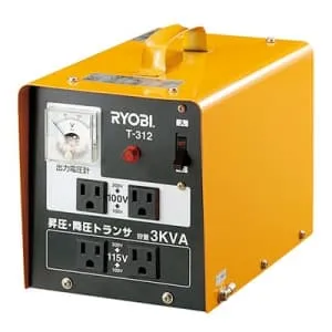 RYOBI T-312 3KVA トランス T-312 (リョービ)｜トランス(変圧器)｜工具・作業用品｜電材堂【公式】