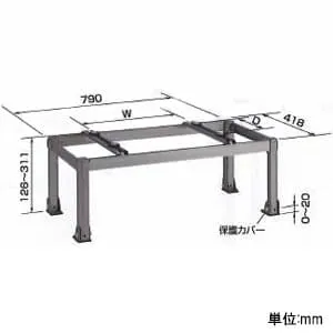 K-AH63H (オーケー器材)｜オーケー器材 アルミ製据付架台 《アルミ
