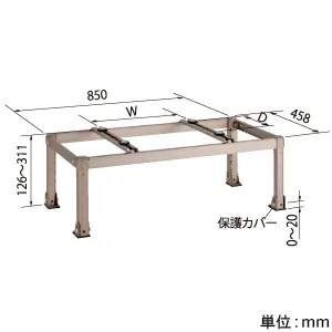 K-AH63HL (オーケー器材)｜オーケー器材 アルミ製据付架台 《アルミ