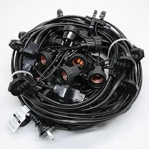 長谷川製作所 ワンタッチ提灯コード屋内用 20灯 全長22m ＋LED電球20個 CCA22ML20P1 (長谷川製作所)｜電球付属なし｜業務用照明器具｜電材堂