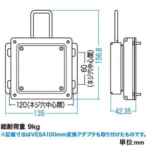 CR-28N (サンワサプライ)｜モニターアーム 壁取付用｜ネットワーク機材