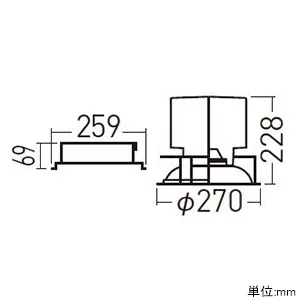 XND9997SNKLR9 (パナソニック)｜ベースダウンライト φ250｜業務用照明