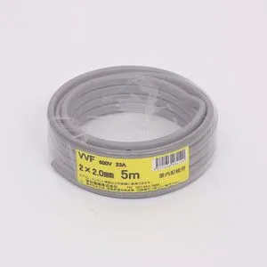 切り売り】2.0mm×2C｜2心｜VVF ビニル絶縁ビニルシースケーブル平形の