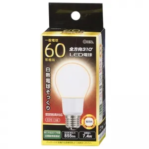 LDA7L-H/60W/2 (東芝)｜60W形相当(全光束810lm以上)｜LED電球｜電材堂