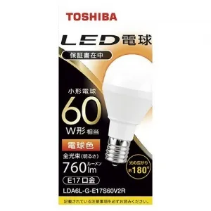 LDA6L-G-E17S60V2R (東芝)｜電球色相当｜LED電球｜電材堂【公式】