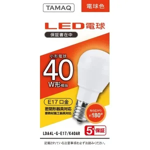 40W形相当(全光束440lm以上)｜電球色相当｜ミニクリプトン電球タイプ