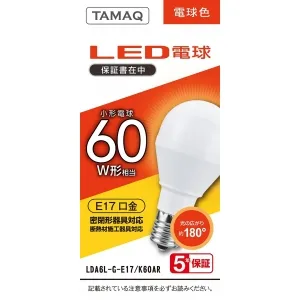 LDA6L-G-E17/K60AR (NVCライティングジャパン)｜電球色相当｜LED電球