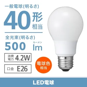 LDA4LGDNZ (電材堂)｜40W形相当(全光束485lm以上)｜LED電球｜電材堂