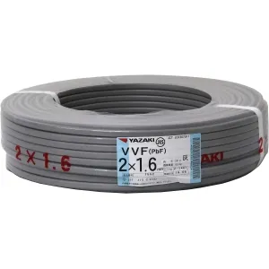 YAZAKI VVF1.6-2C  100m×2 VVF1.6×2C×100m (矢崎エナジーシステム)｜2心｜電線(ケーブル)｜電材堂
